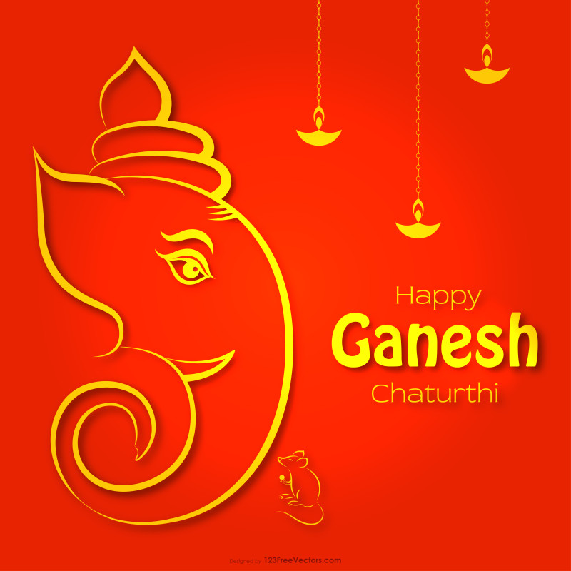 Happy Ganesh Chaturthi Greeting Card Image
