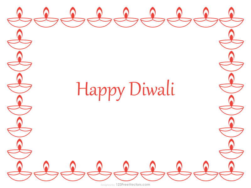 Diwali Diya Frame Border