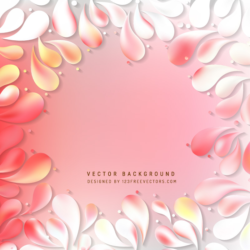 Light Red Floral Drops Background