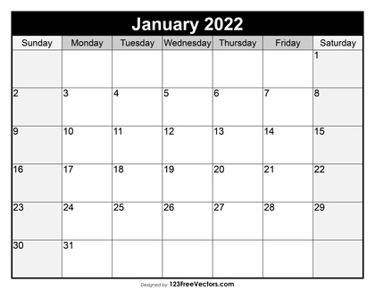 Free Year 2022 Calendar