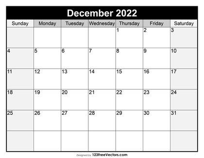 70+ December Calendar | Free Vectors | Free Images | 123Freevectors