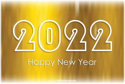 Happy New Year 2022 Golden Background
