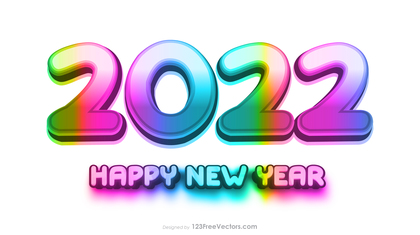 Colorful New Year Background 2022 Design