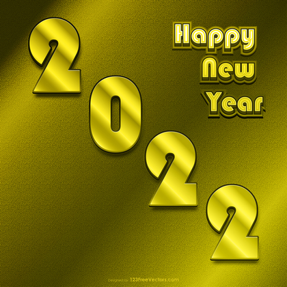 Golden New Year Background 2022