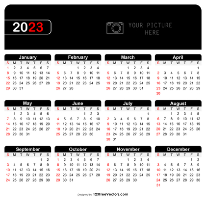 Yearly Calendar Template 2023