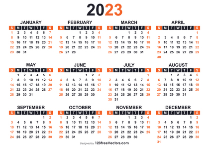 210+ 2023 Calendar | Free Vectors | Free Images | 123Freevectors