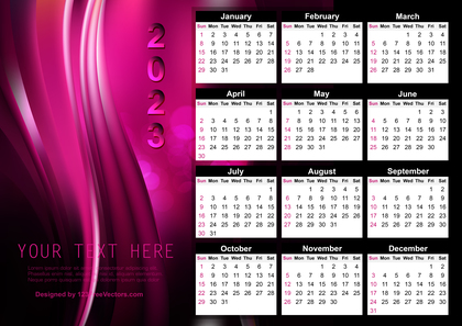 Calendar 2023 Template Design
