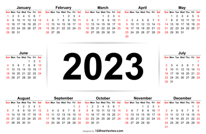 Adobe Illustrator Calendar Template 2023