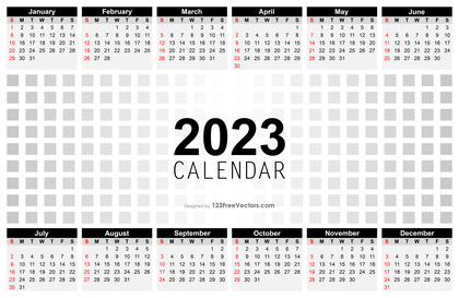 Annual Calendar 2023
