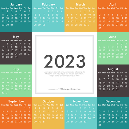 2023 Calendar Illustrator