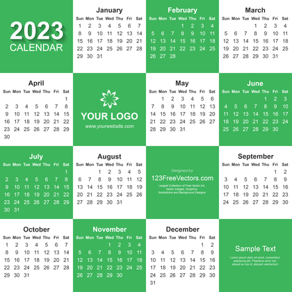 2023 Calendar Adobe Illustrator