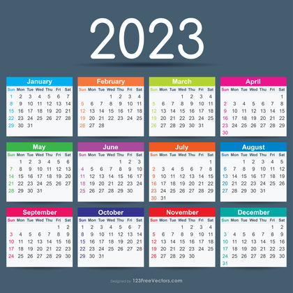 210+ Editable Calendar 2023 | Free Vectors | Free Images | 123Freevectors