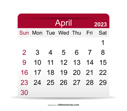 2023 April Calendar