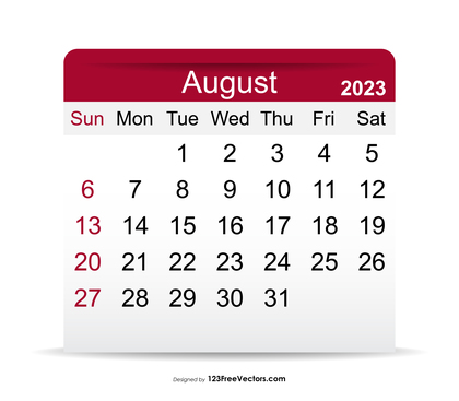 2023 August Calendar