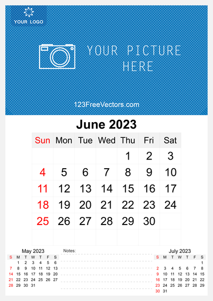 Wall Calendar June 2023