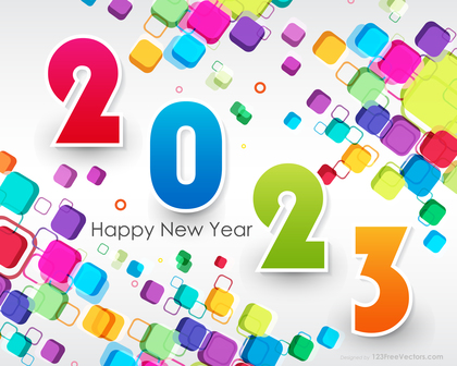 Colorful New Year Background 2023