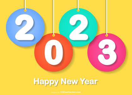New Year Background 2023 for Kids