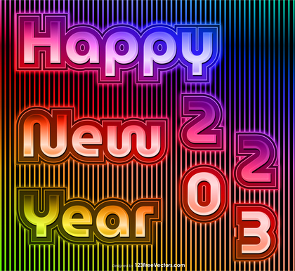Colorful New Year Background 2023 Graphic