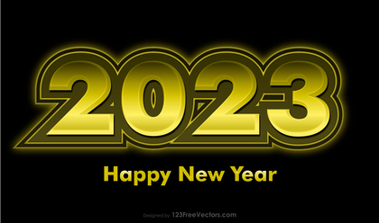 Gold New Year Background 2023 Graphic