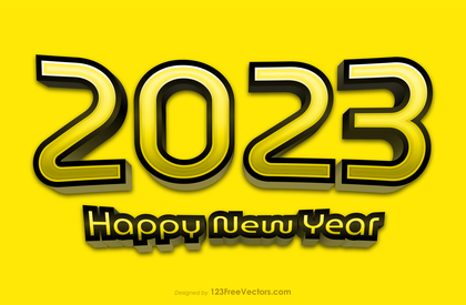 Yellow New Year Background 2023