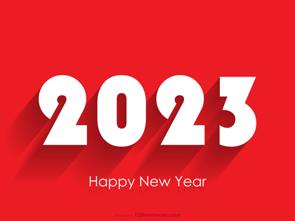 New Year Red Background 2023