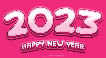 Pink New Year Background 2023