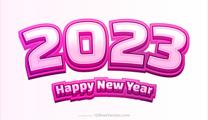Pink New Year Background 2023 Graphic