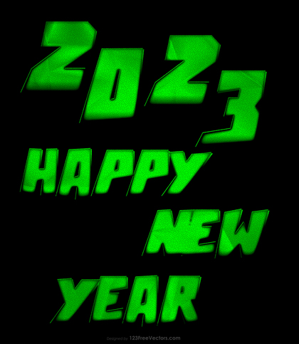 Cool Green New Year Background 2023