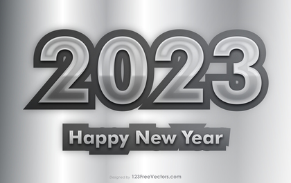 Grey New Year Background 2023
