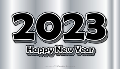 New Year Grey Background 2023