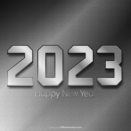 New Year Silver Background 2023
