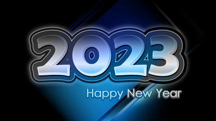 Black and Blue New Year Background 2023