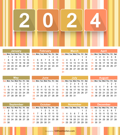 Calendar 2024 Design Templates Free Download