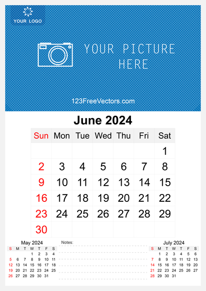 Wall Calendar June 2024