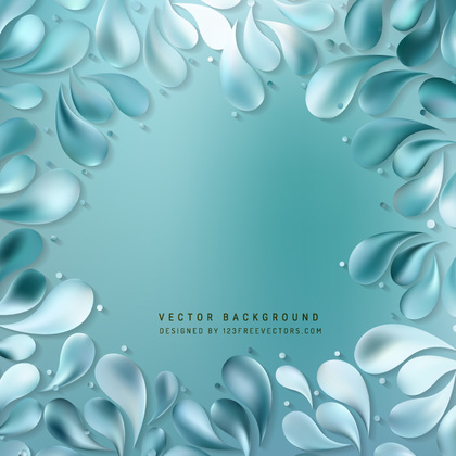 Abstract Turquoise Arc Drops Background Template