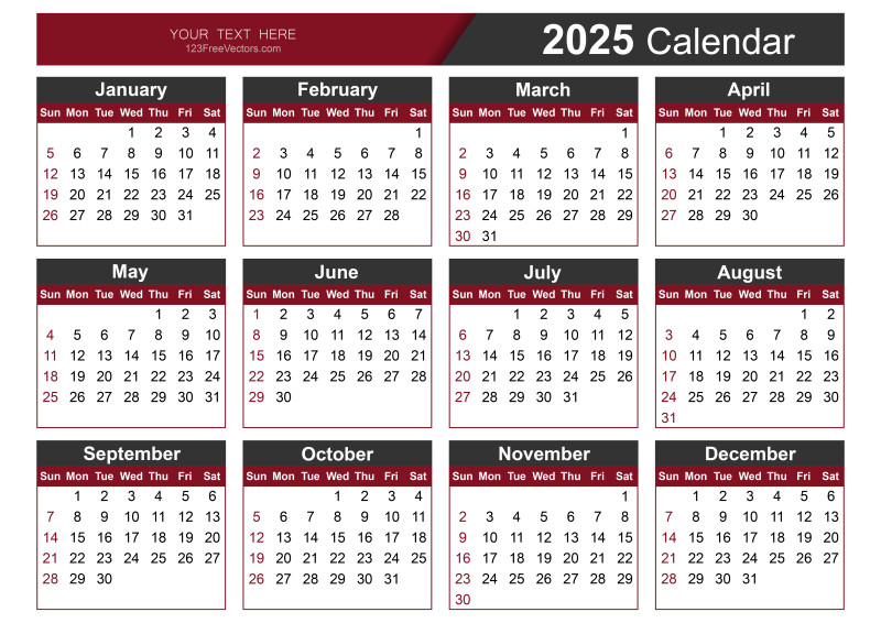 2025 Calendar PDF download