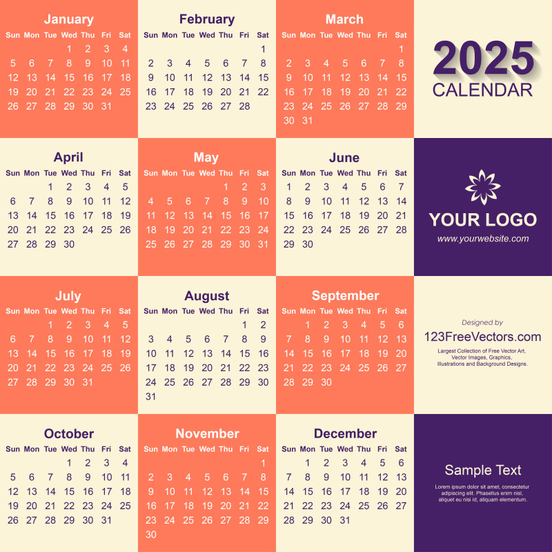 2025 Calendar PDF Free Download