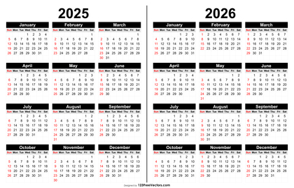 2025 and 2026 Calendar Printable