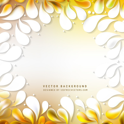 Light Yellow Floral Drops Background