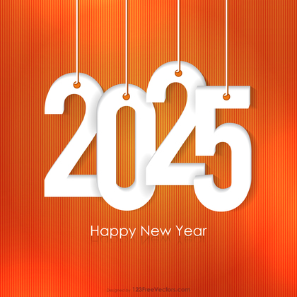 Orange New Year Background 2025