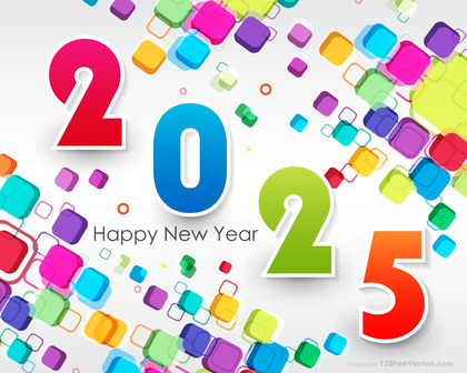 Colorful New Year Background 2025