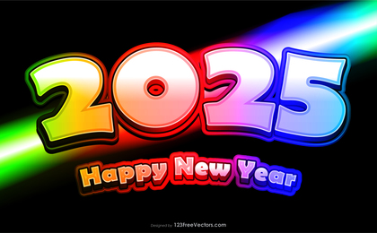 New Year Colorful Background 2025