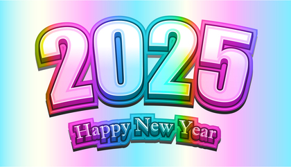 New Year Colorful Background 2025 Image