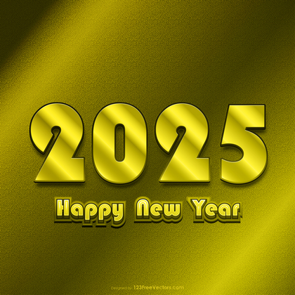 Golden New Year Background 2025