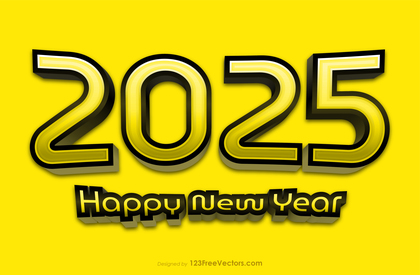 Yellow New Year Background 2025