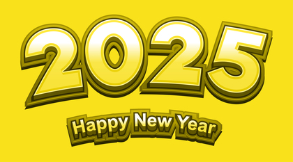 New Year Yellow Background 2025
