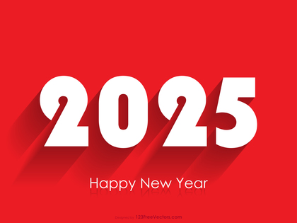 New Year Red Background 2025