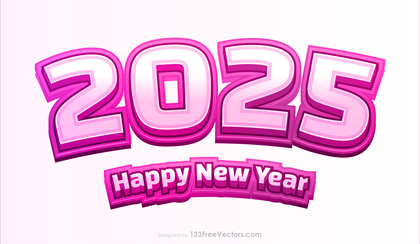 Pink New Year Background 2025 Graphic