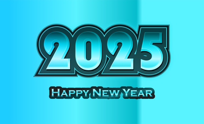 New Year Blue Background 2025