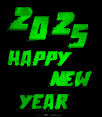 Cool Green New Year Background 2025